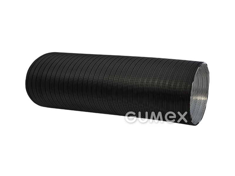 SEMI ALG 2, 80mm, 0,02bar, 2-lagig Aluminium, -30°C/+250°C, schwarz matt, 